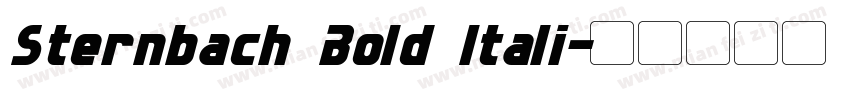 Sternbach Bold Itali字体转换